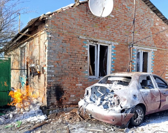 наслідки обстрілу золочева